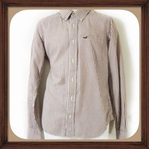 ‼️MOVING SALE‼️ Hollister Striped Button Up Long Sleeve Shirt EUC
